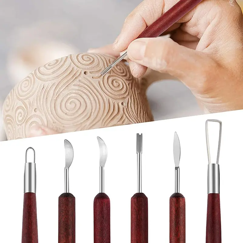Artist's 6-Piece Wooden Potter - Wood Chisel Set ulasan dan harga
