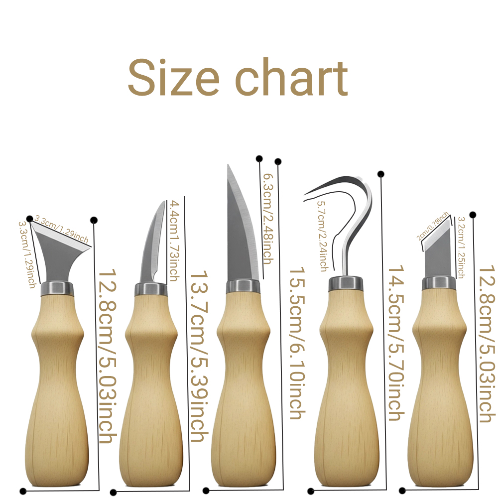 5PC Wood Carving Tools Set wit - Wood Chisel Set ulasan dan harga